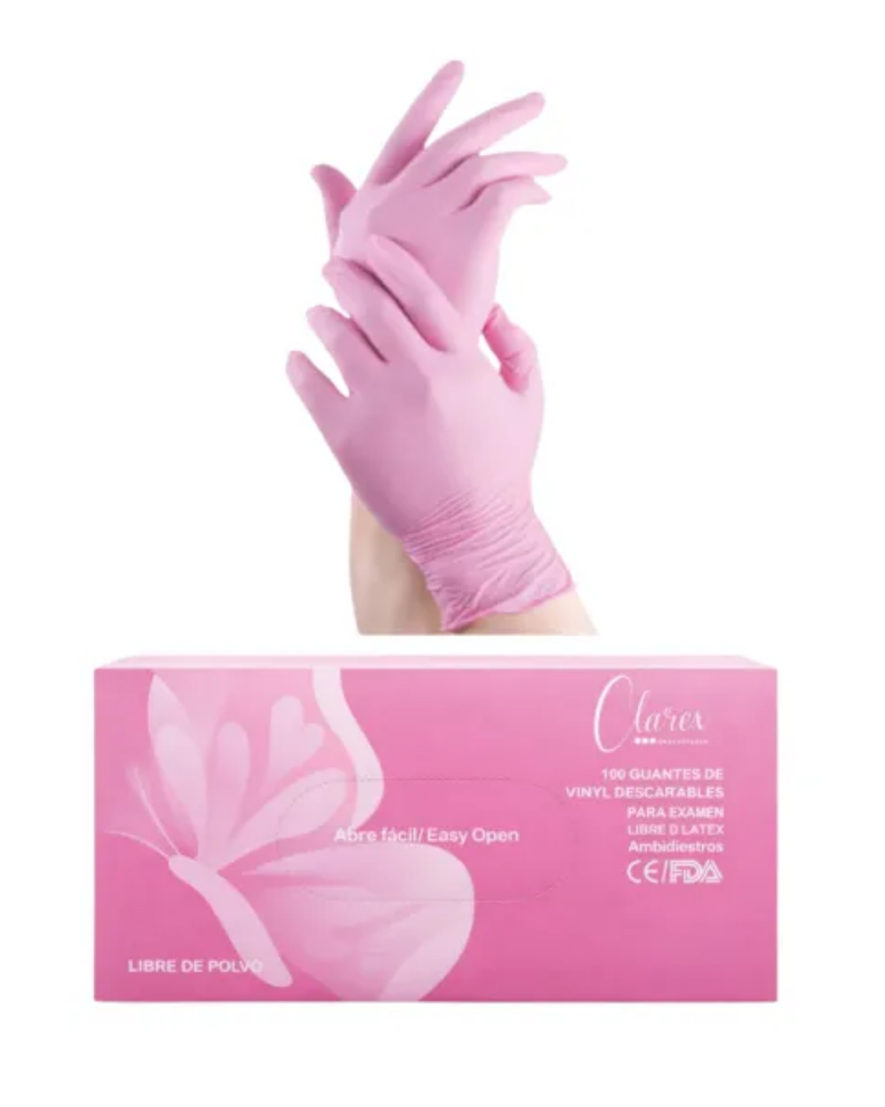 GUANTES DE VINIL ROSA